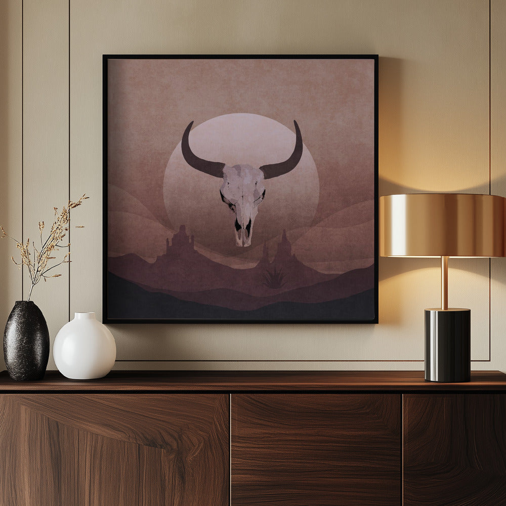 Cowboy Skull Poster