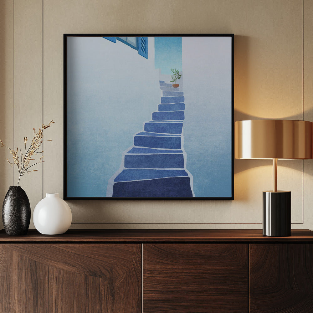 Greece Stairs Poster