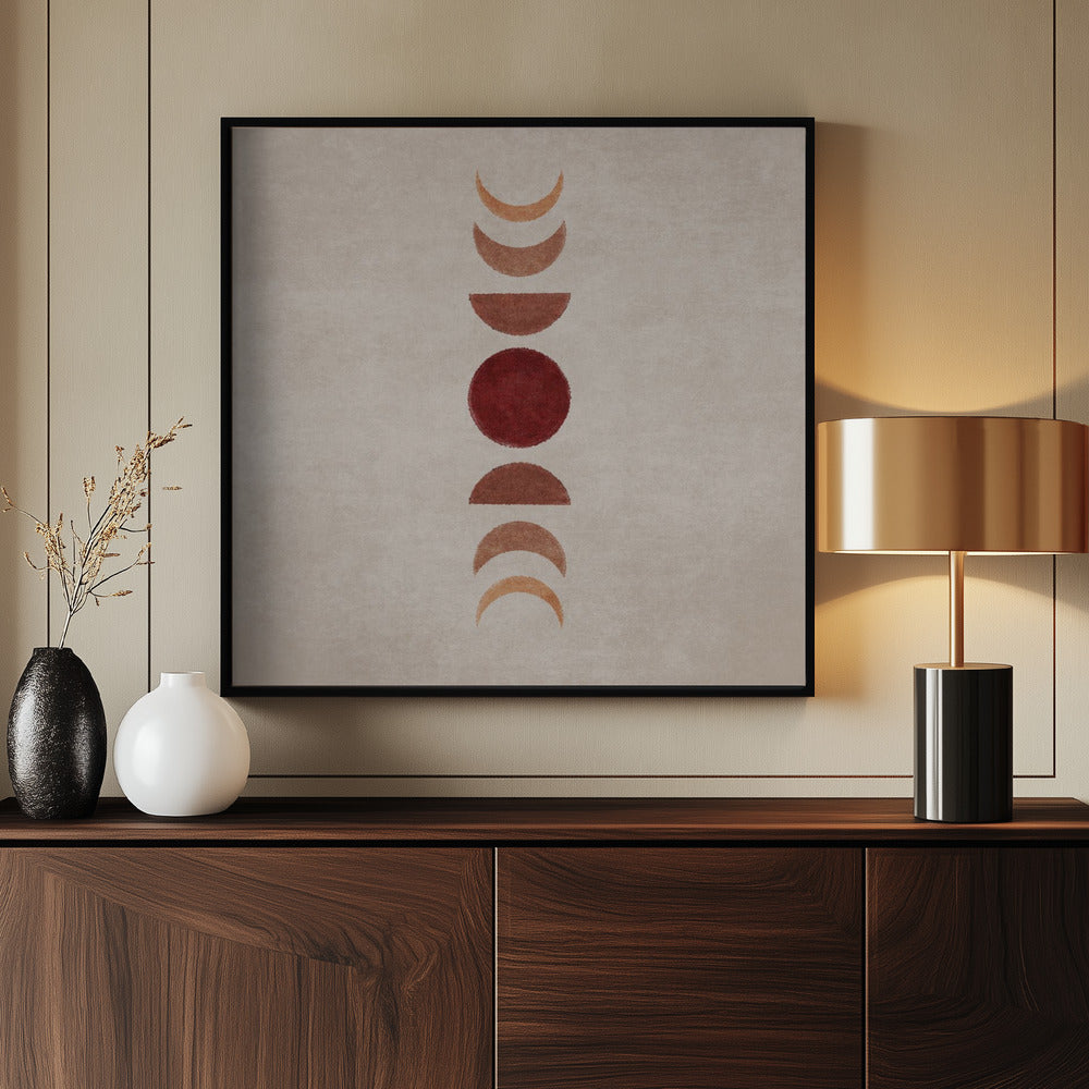 Bej Moon Phases Poster