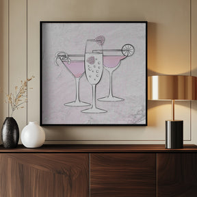 Pink Drinks Poster