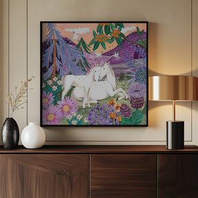 Horses in the Mountains Poster