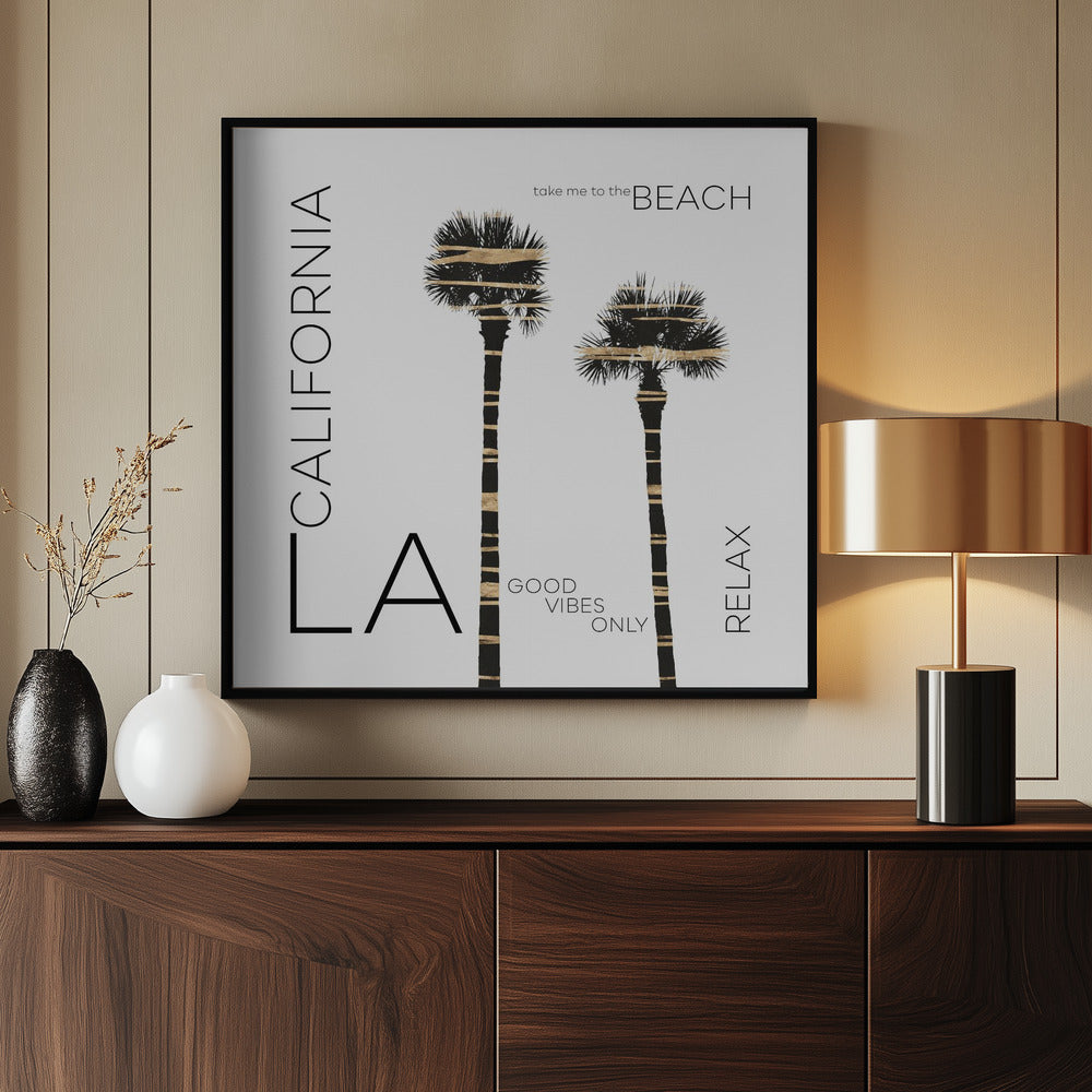 Urban Art LA Palm Trees Poster