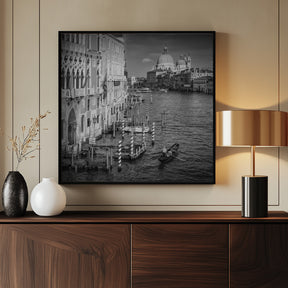 VENICE Canal Grande &amp; Santa Maria della Salute - monochrome Poster