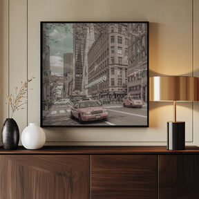 MANHATTAN 5th Avenue | urban vintage style Poster