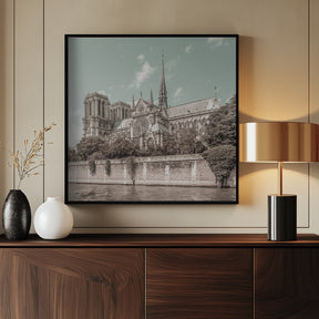 PARIS Cathedral Notre-Dame | urban vintage style Poster