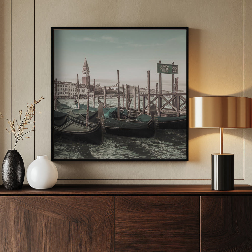 VENICE Grand Canal and Gondolas | urban vintage style Poster