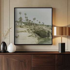 SAN DIEGO Vintage Sunset Cliffs Poster