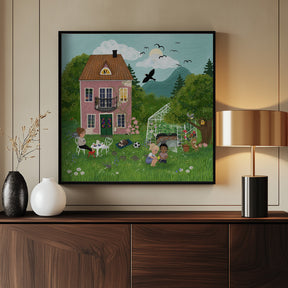 Summerday in the garden Poster