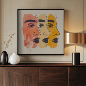 Three Faces Poster