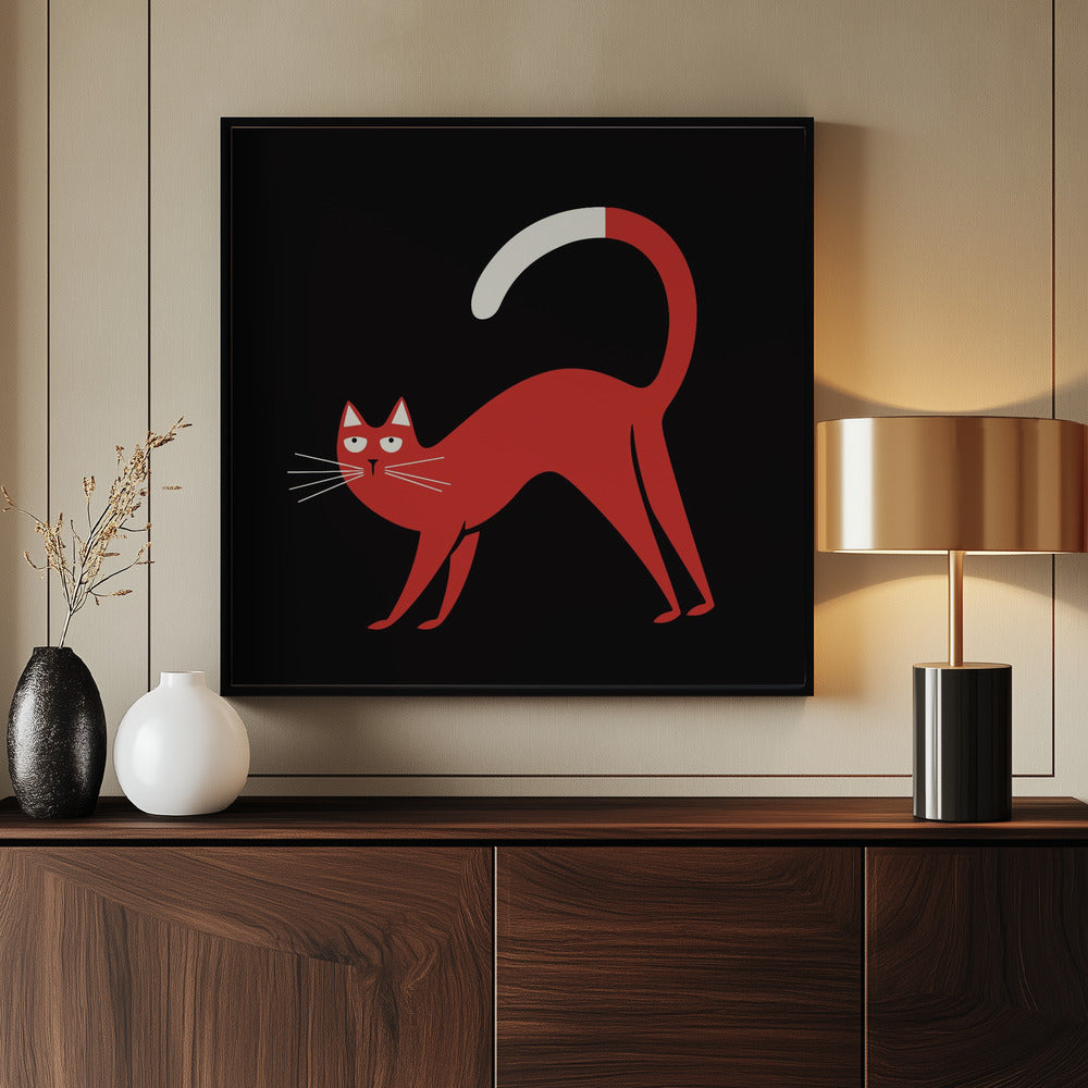 Red Cat Poster