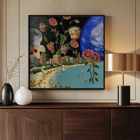 Beach With a View Collage Poster