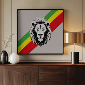 Rasta Lion Poster