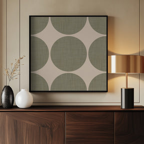 Modern Sage Retro Spheres-Mid Century Modern Poster