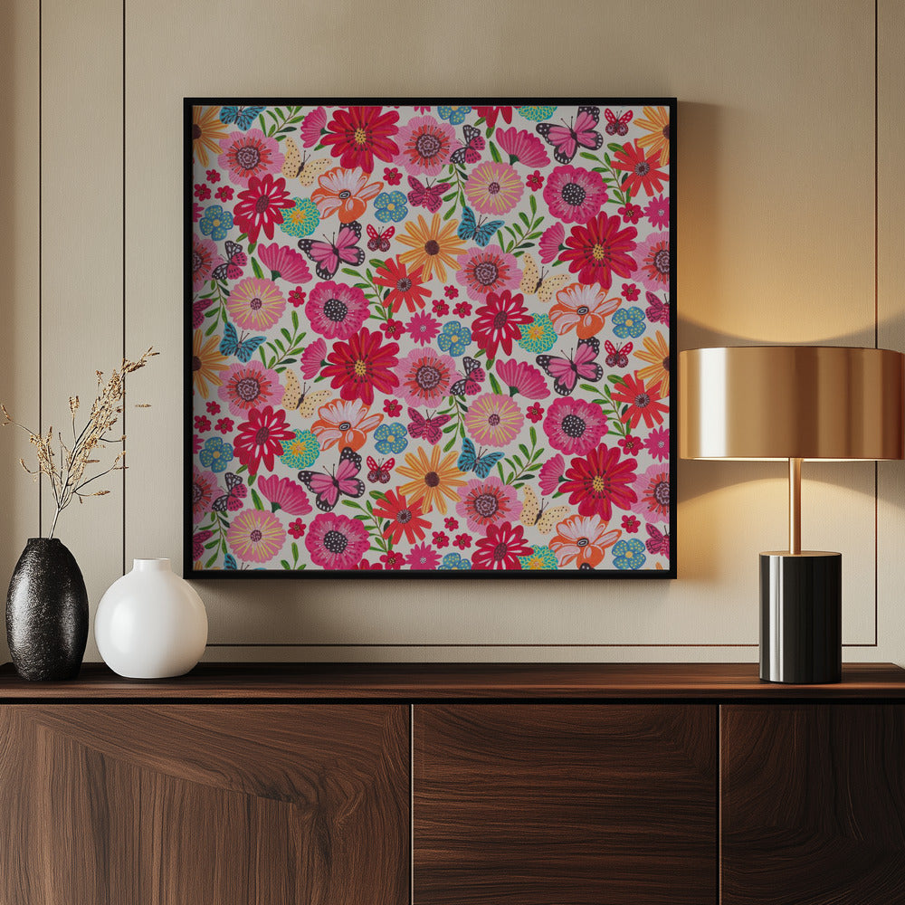 Bright floral Poster