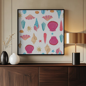 Seashell Pattern Poster