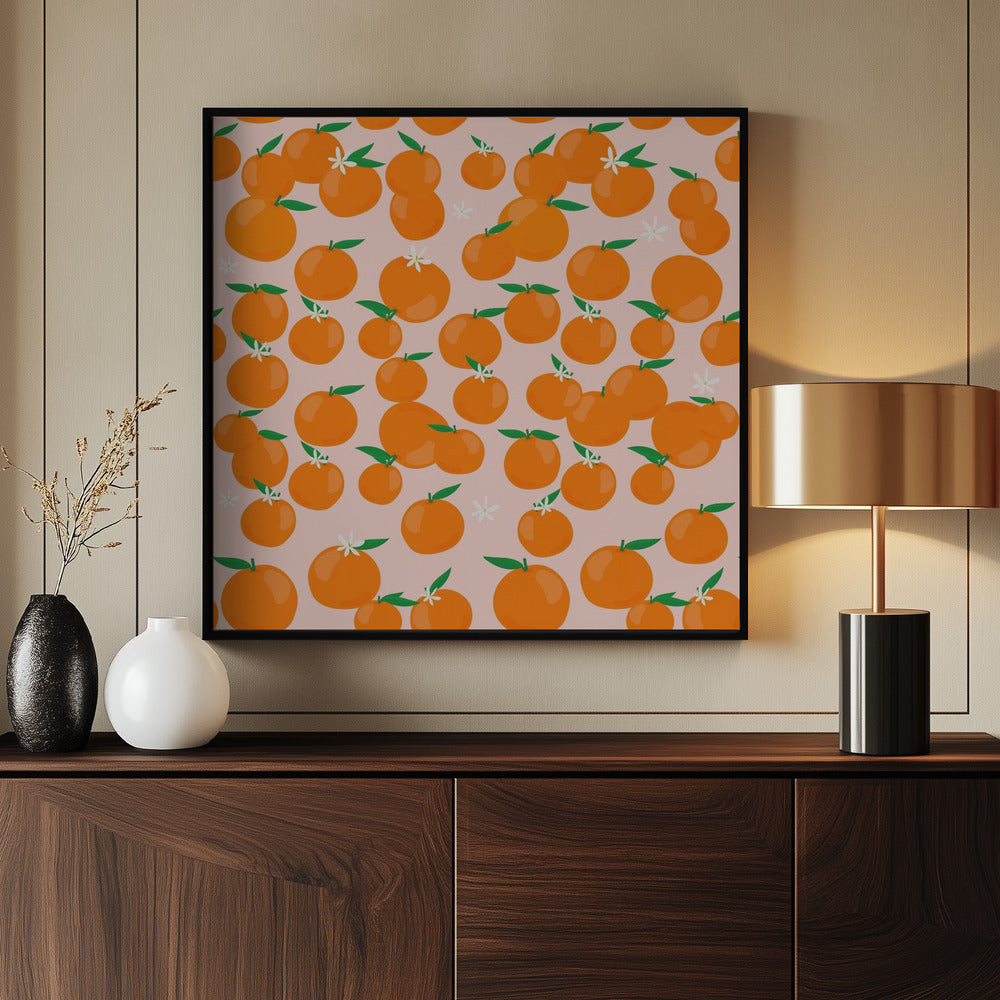 Oranges Pattern Poster