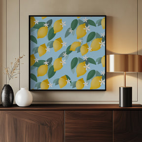 Lemons Pattern Poster