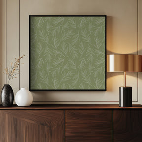 Olive Leaves Pattern Poster