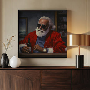 Sun Tan Claus Poster