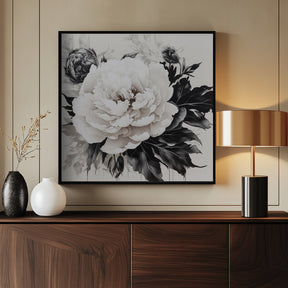 Peonies Sketch Poster