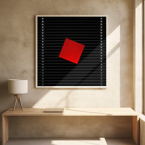 Red on Black Poster