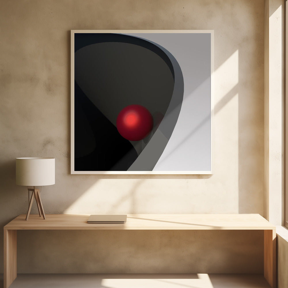 Metal Ball in Bowl Poster