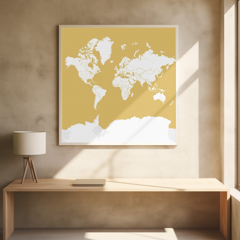 Andrew world map silhouette Poster