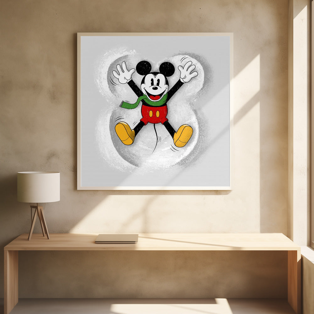 Mickey In Snow Poster