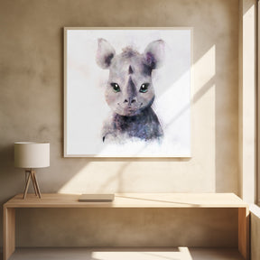 Baby Rhino Poster