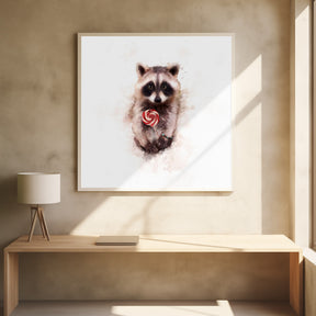 Baby Racoon Poster