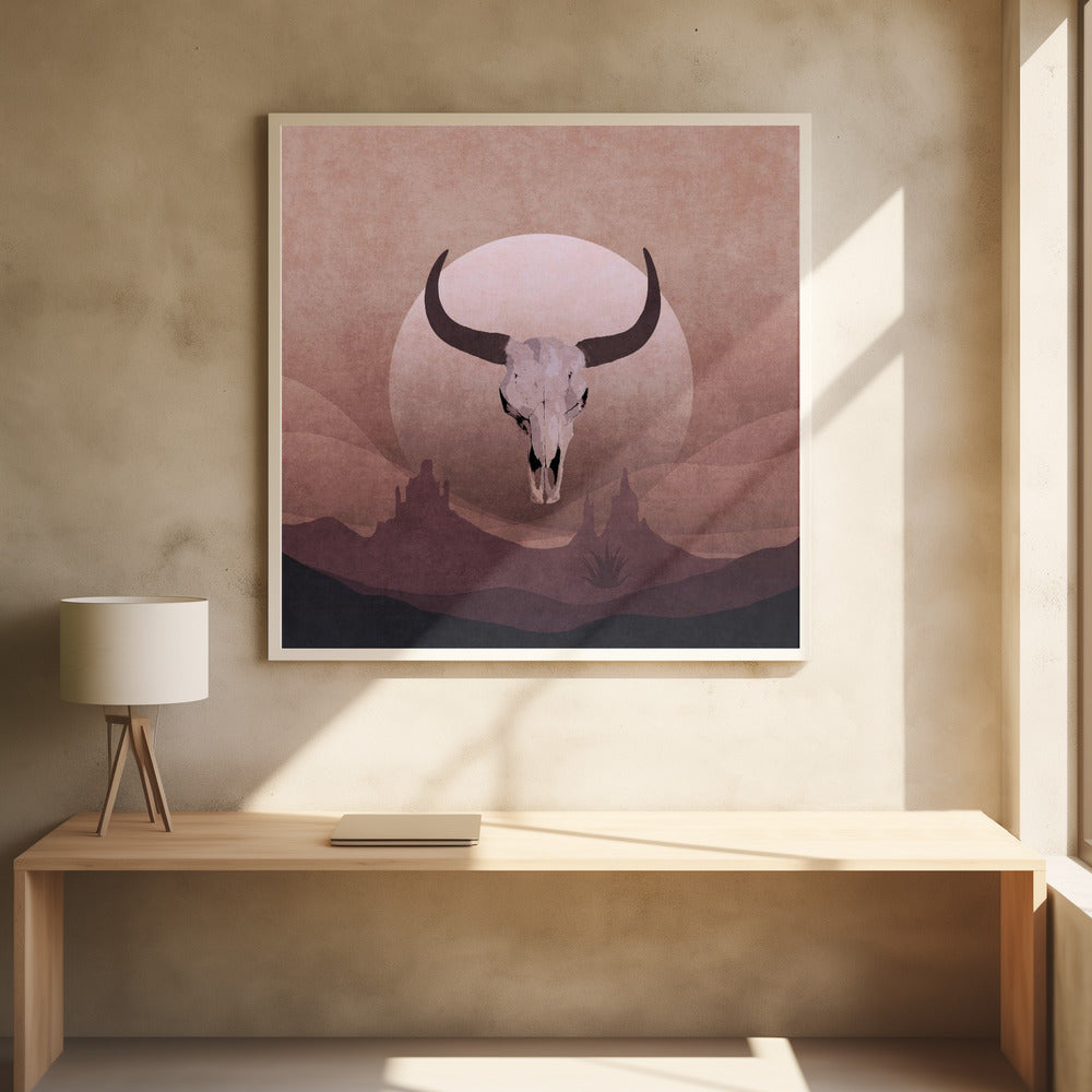 Cowboy Skull Poster