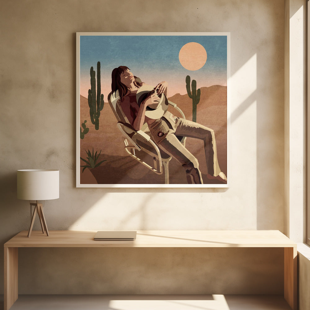 Batıda Dinlenen Kız Poster