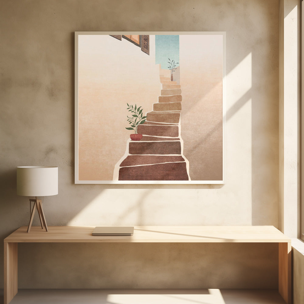 Morocco Stairs Poster