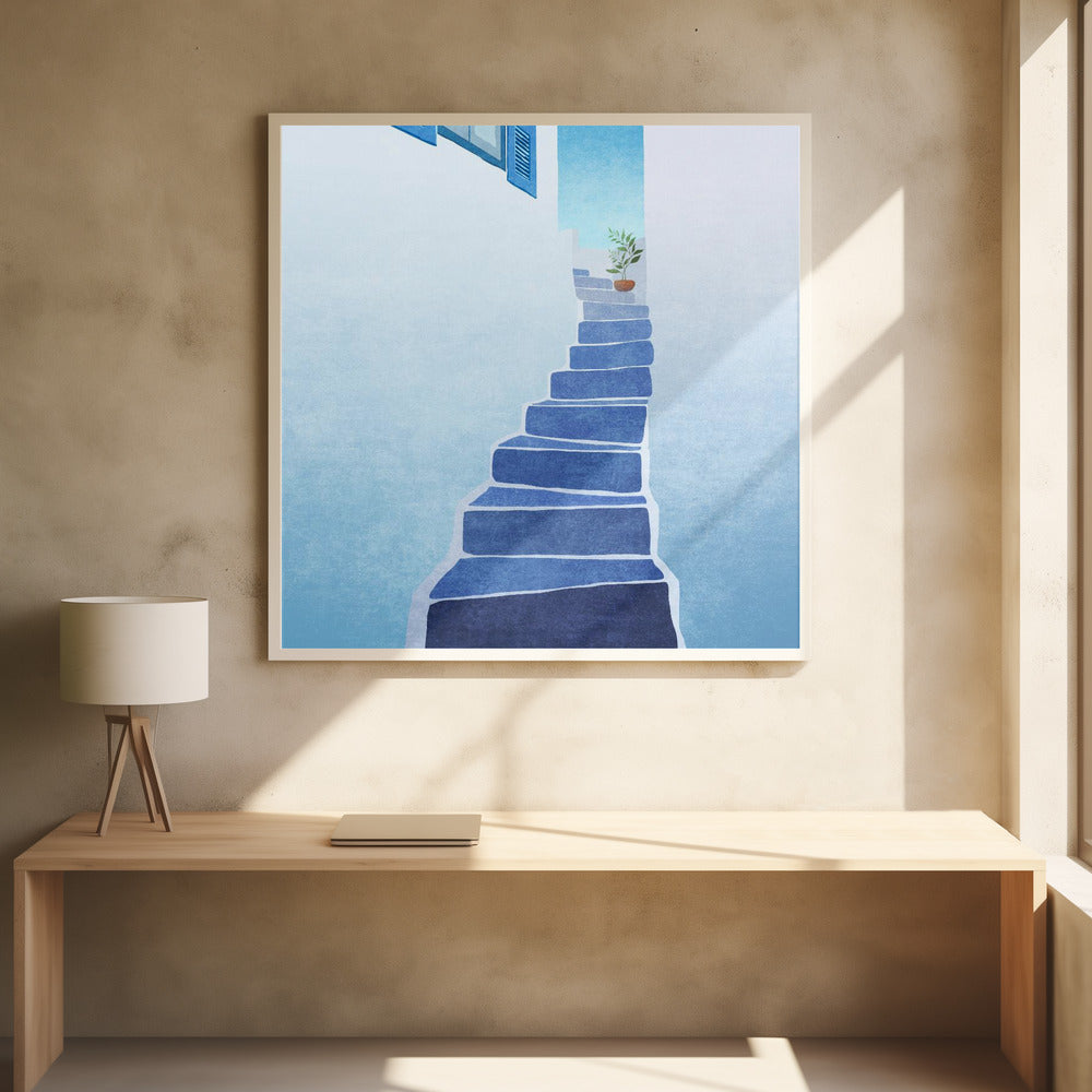 Greece Stairs Poster