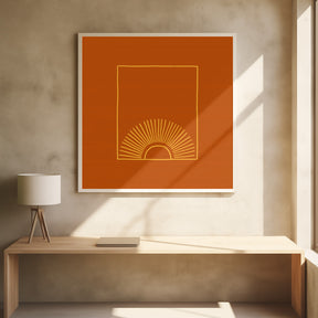 Caramel Minimal Sun Poster