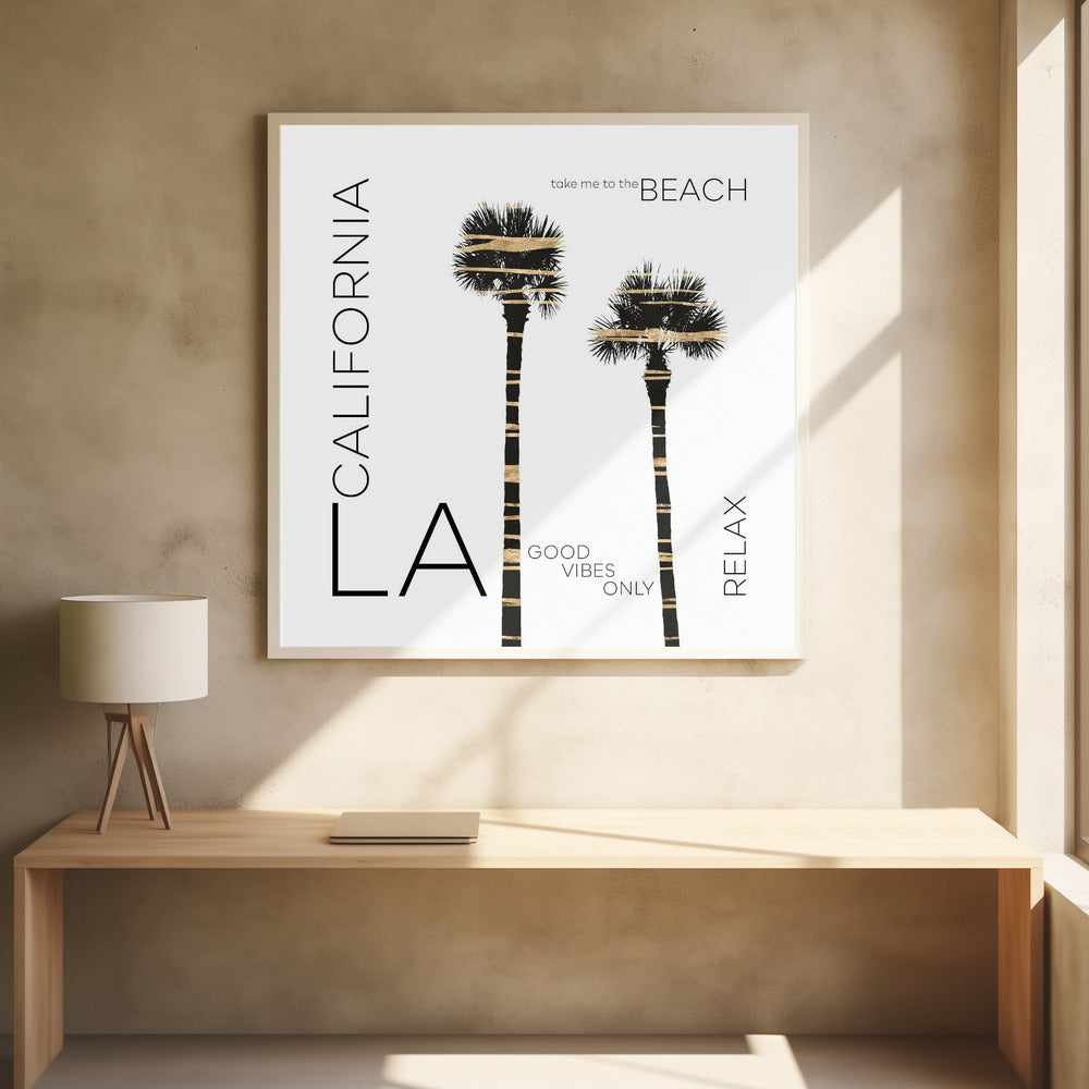 Urban Art LA Palm Trees Poster