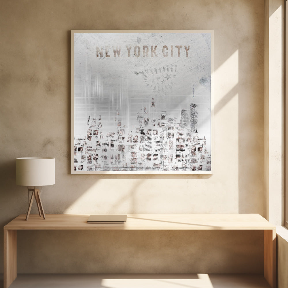 MODERN ART New York City Skylines | shabby chic Poster