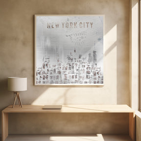 MODERN ART New York City Skylines | shabby chic Poster