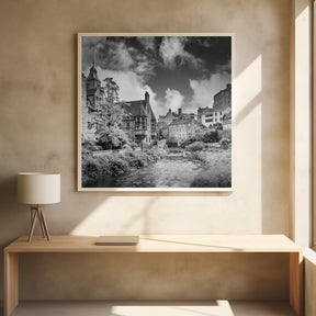 EDINBURGH Dean Village - Monochrome Poster