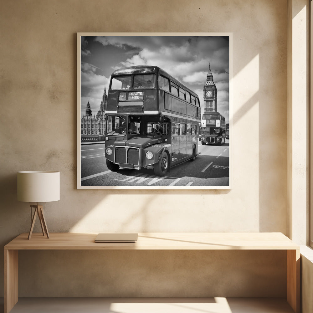 LONDON Classical Streetscene Poster