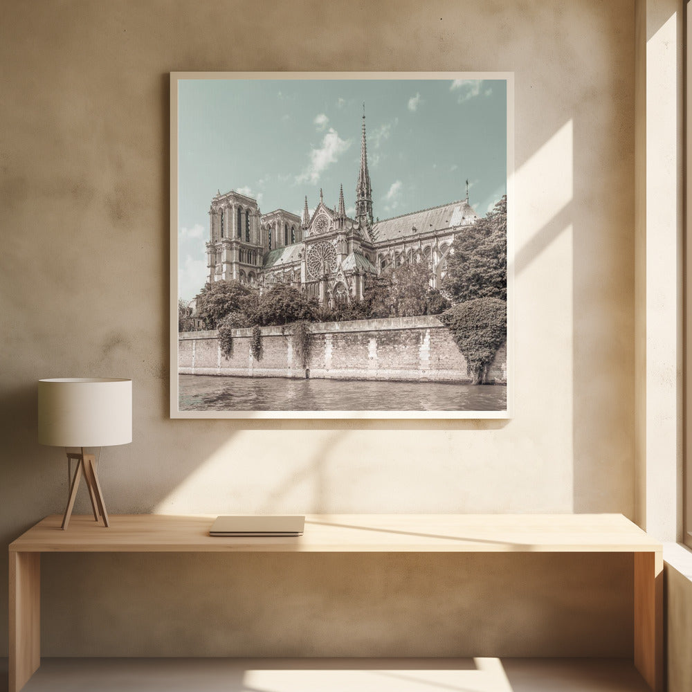 PARIS Cathedral Notre-Dame | urban vintage style Poster