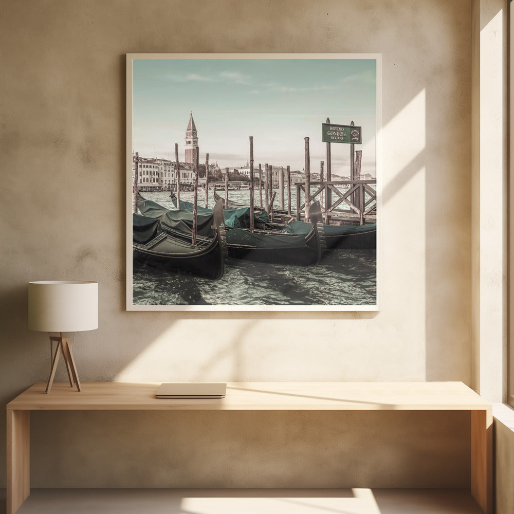 VENICE Grand Canal and Gondolas | urban vintage style Poster