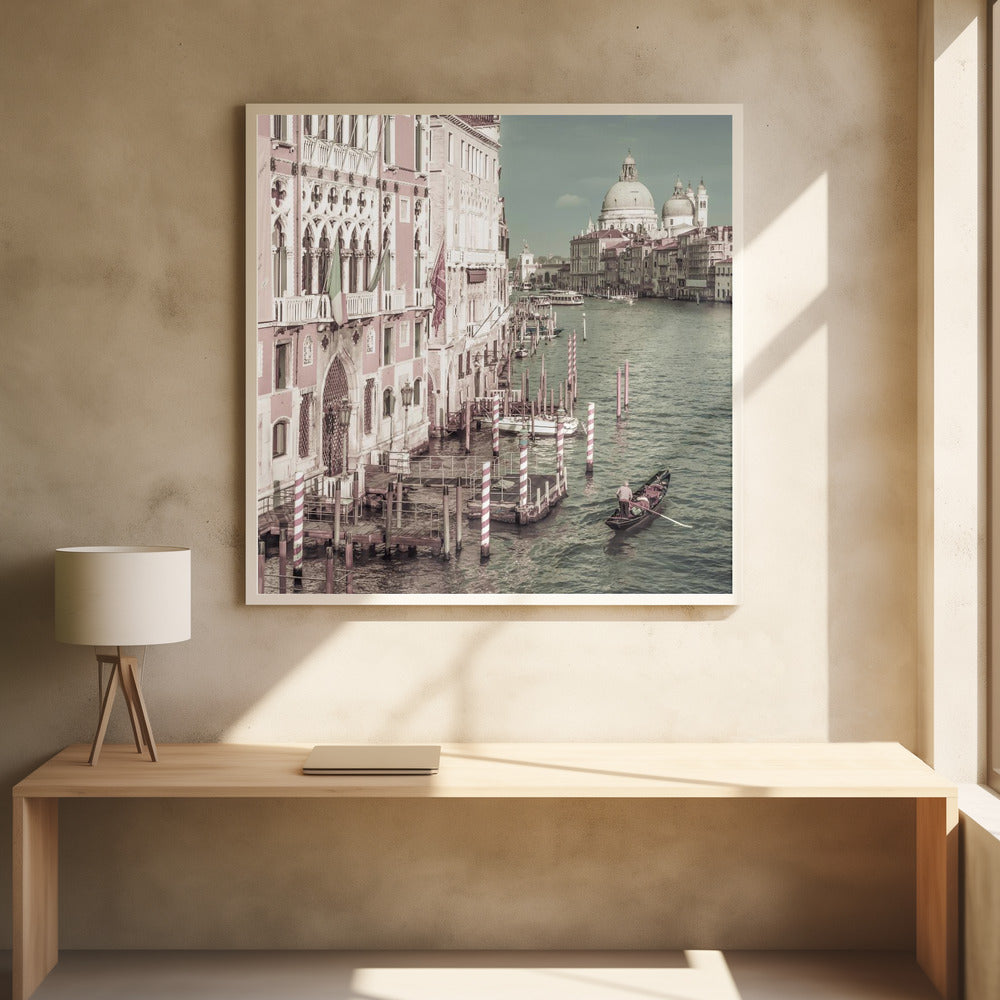 VENICE Canal Grande with Santa Maria della Salute | urban vintage style Poster