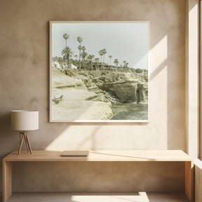 SAN DIEGO Vintage Sunset Cliffs Poster