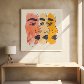 Three Faces Poster