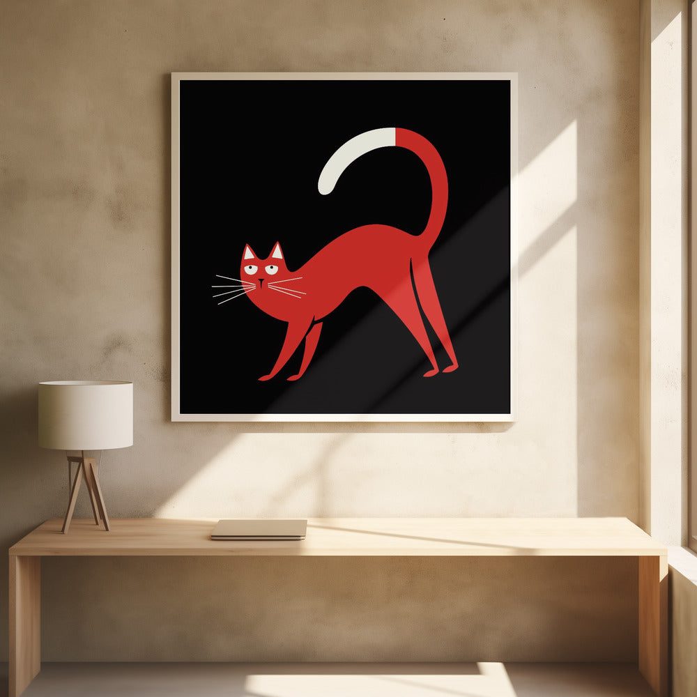 Red Cat Poster