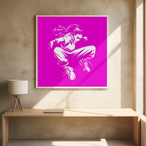 Hip Hop Girl Pink Poster