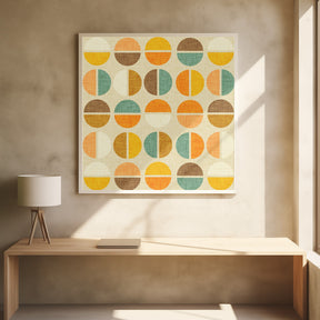 Rainbow Dots - Mid Century Neutral Poster