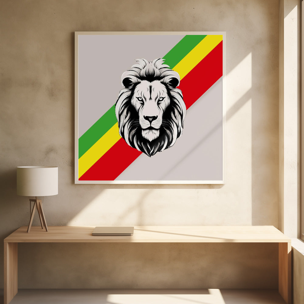 Rasta Lion Poster