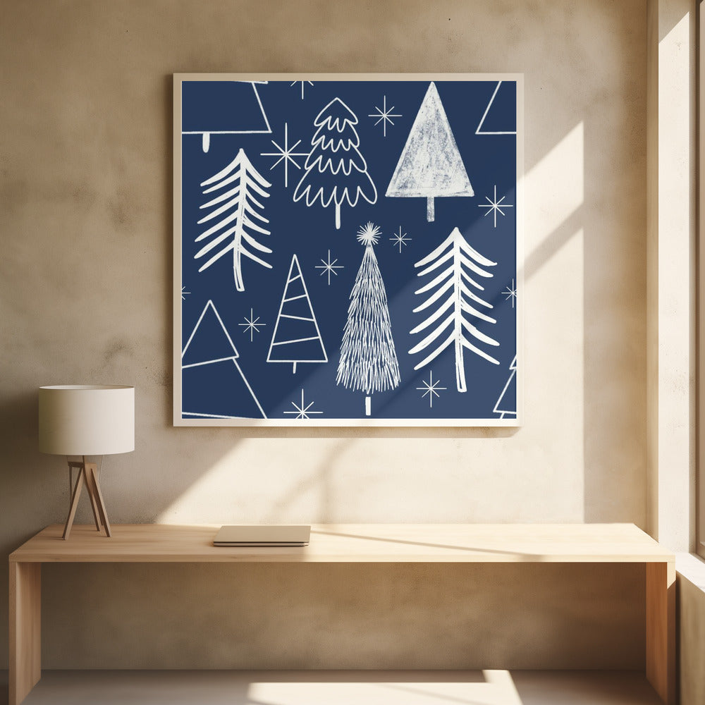 Christmas Tree Evergreen - Tree - Pine Tree Blue Poster